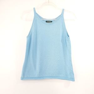 Lauren by Ralph Lauren Womens baby blue top